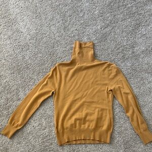 Women's Mustard Turtleneck Sweater